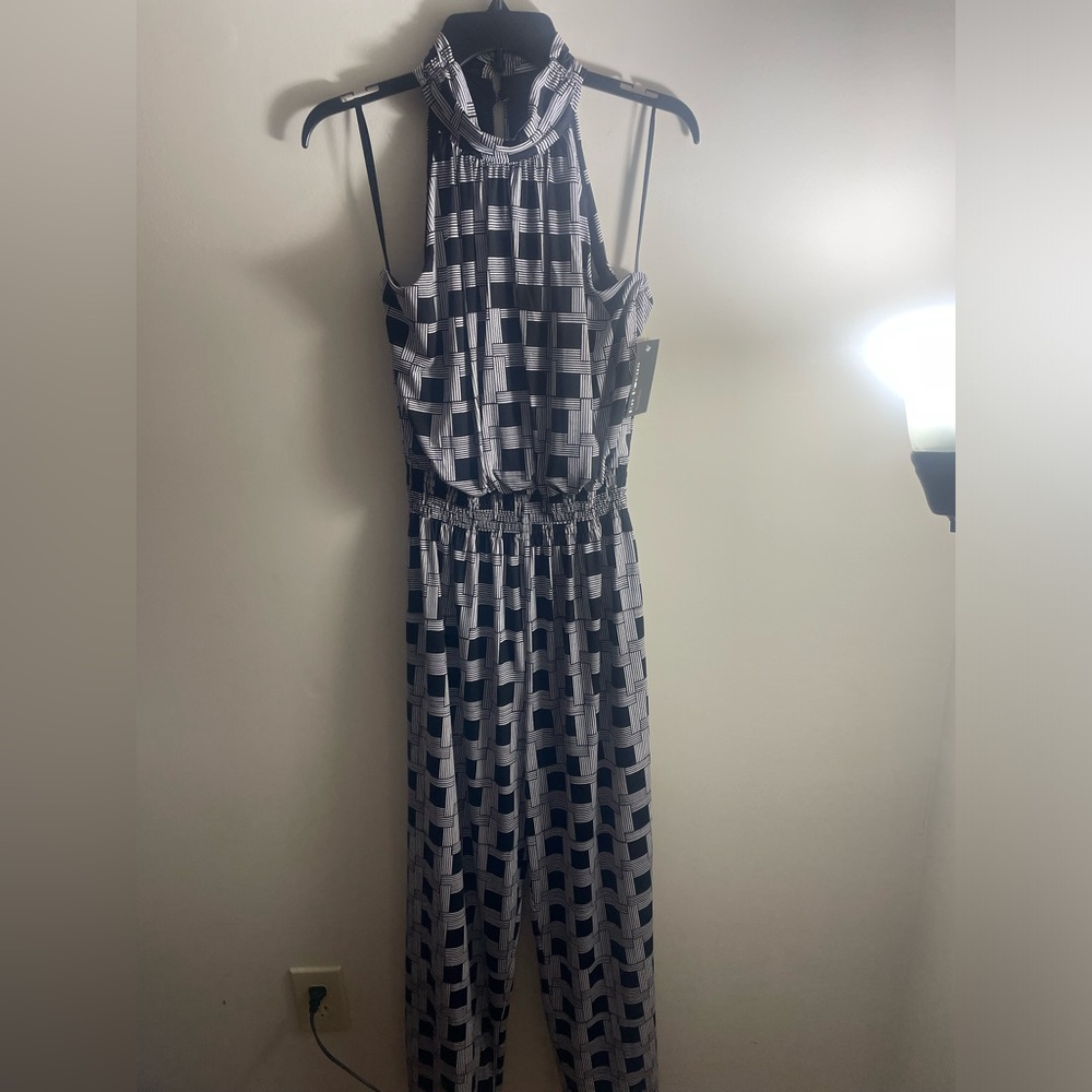 NWT En Focus Studio Black & White Jumpsuit